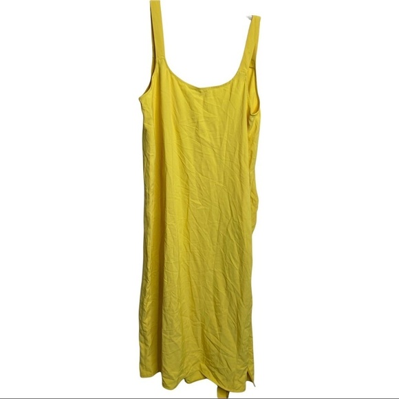 NWT Everlane Size 4 Yellow Japanese GoWeave Tank Wrap Midi Dress $100 - Picture 8 of 8